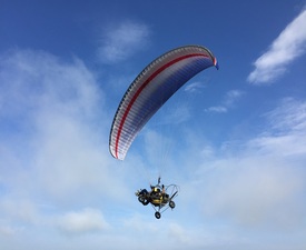 Flight with Motor Paragliding  for 20 minutes + video shooting with HD camera near Sofia
