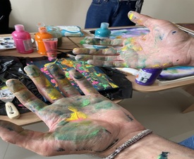 Арт ателие - багрене на текстил за двама