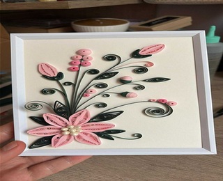 Art brunch for creating home decoration for two – painting using the quilling technique