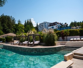 Една нощувка делник със закуска и вечеря за двама + 1 дете до 12 г. в Термален комплекс Медите Спа Резорт и Вили, гр. Сандански