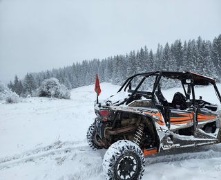 Снежно сафари RZR край Пампорово за трима души