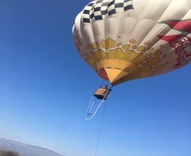 Panoramic ascent with a balloon near Pravets with included video recording for two