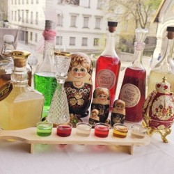 Cheers in Russian: Tasting for two of traditional drinks with vodka and various extracts at the Russian restaurant Arbat Cheers in Russian: Tasting for two of traditional drinks with vodka and various extracts at the Russian restaurant Arbat