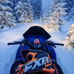 Night snowmobiling in the Petrokhan area Night snowmobiling in the Petrokhan area