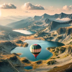 Free flight with a balloon + a glass of sparkling wine + filming + certificate near Sapareva Banya Free flight with a balloon + a glass of sparkling wine + filming + certificate near Sapareva Banya