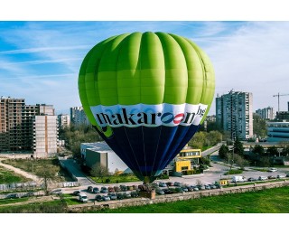 Lifting with hot-air balloon for two people over Plovdiv