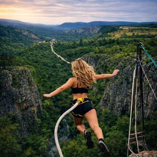 Подарете си едно екстремно и вълнуващо преживяване със Скок с бънджи или пандюл от пещера Проходна от Makaroon
