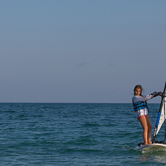 Among the waves with "Individual one-time windsurfing lesson" from Makaroon