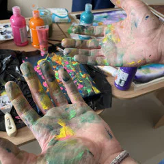 Арт ателие - багрене на текстил