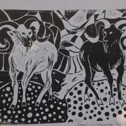 Работилница по линогравюра за един човек - изработка на картина по предварително избран шаблон