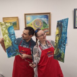 Споделено арт преживяване: Рисуване за двама на обща картина 