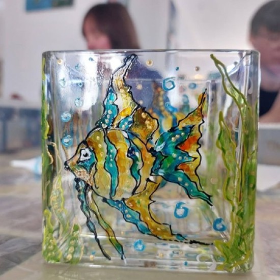 Създайте нещо красиво заедно с творческо ателие за Стъклопис за двама от Makaroon