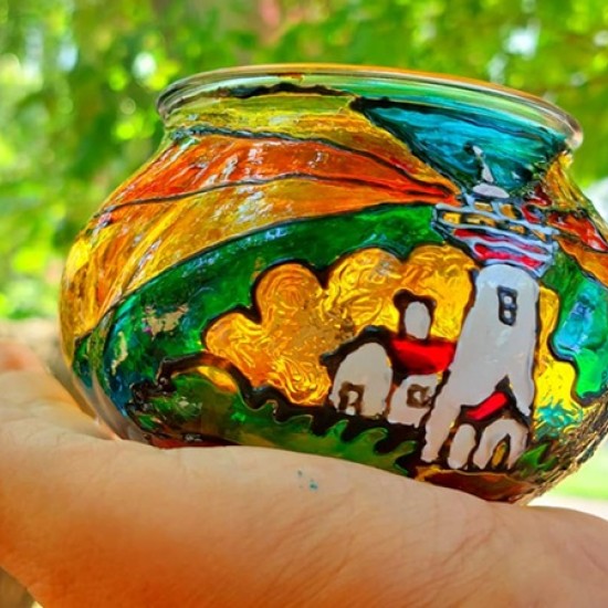 Създайте нещо красиво заедно с творческо ателие за Стъклопис за двама от Makaroon