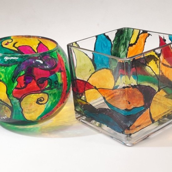 Създайте нещо красиво заедно с творческо ателие за Стъклопис за двама от Makaroon