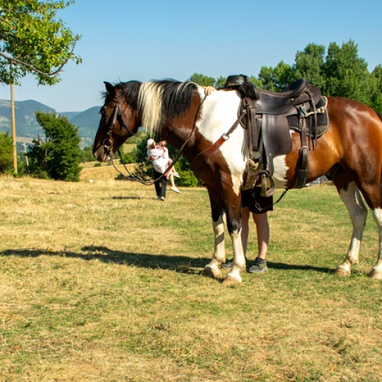 Сред природа и коне - Фотосесия с коне и български народни носии в Ранчо Аврора от Makaroon
