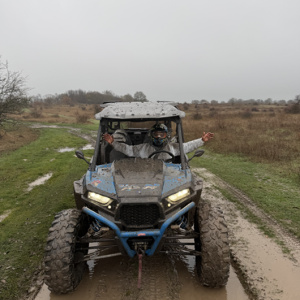 Extreme trip with a 4-seater UTV for one person near Varna