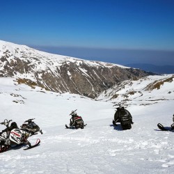 Winter Snowmobile Ride Near Panichishte Winter Snowmobile Ride Near Panichishte