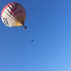 Panoramic ascent with a balloon near Pravets with included video recording
