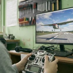 Урок по авиомоделизъм на симулатор за деца - приключение за малки пилоти